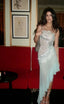 Gorgeous Mermaid Strapless Chiffon Blue Prom Dress Prom Dresses