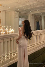 Gorgeous Mermaid Straps White Date Night Dress Lace Prom Dresses Birthday Outfits