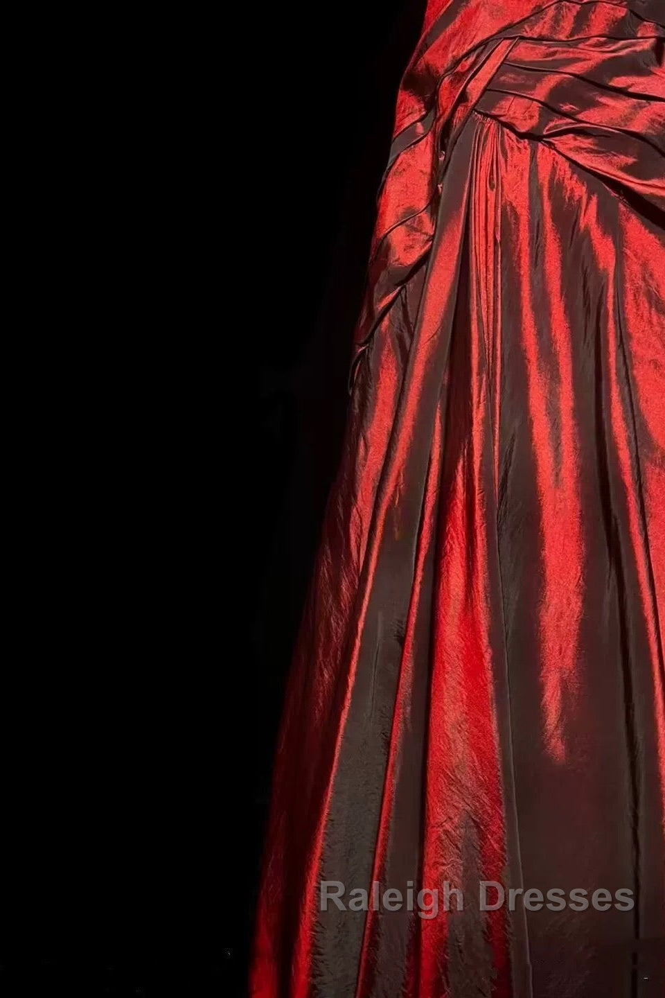 Gorgeous Mermaid Sweetheart Red Taffeta Long Evening Dress Prom Dresses