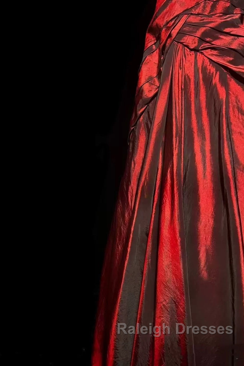 Gorgeous Mermaid Sweetheart Red Taffeta Long Prom Dresses
