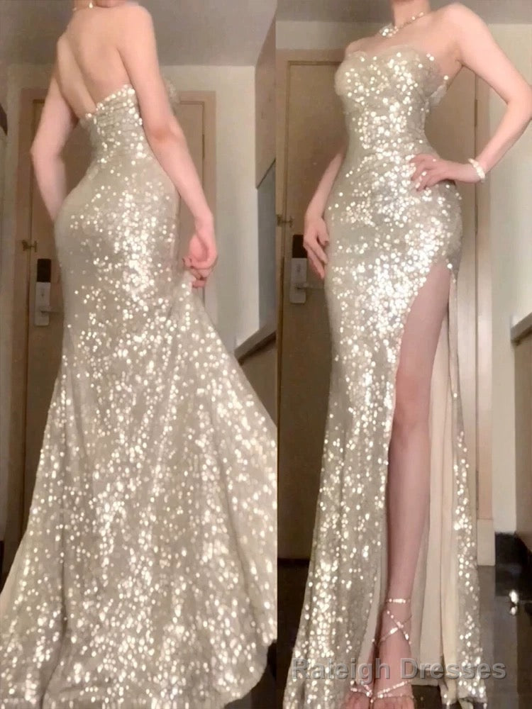 Gorgeous Mermaid Sweetheart Sequin Prom Dress Birthday Outfits