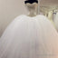 Gorgeous Pearl And Crystal Beaded Organza Ball Gowns Wedding Dresses