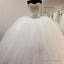 Gorgeous Pearl And Crystal Beaded Organza Ball Gown Wedding Dress