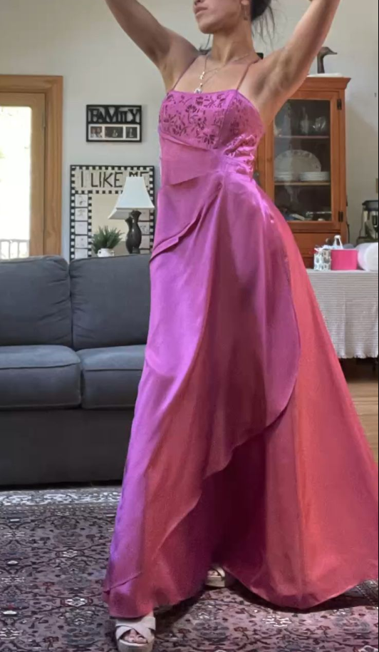Gorgeous Pink A-Line Beaded Prom Dresses Long Prom Gowns