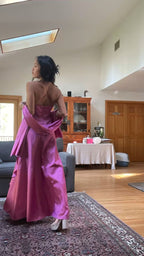 Gorgeous Pink A-Line Beaded Prom Dresses Long Prom Gowns