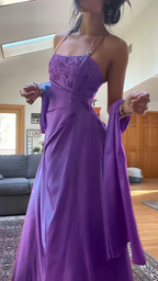 Gorgeous Pink A-Line Beaded Prom Dresses Long Prom Gowns