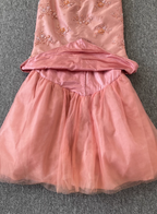 Gorgeous Princess Pink Mermaid Sweetheart Neck Embroidered Floral Satin Tulle Long Formal Prom Dress