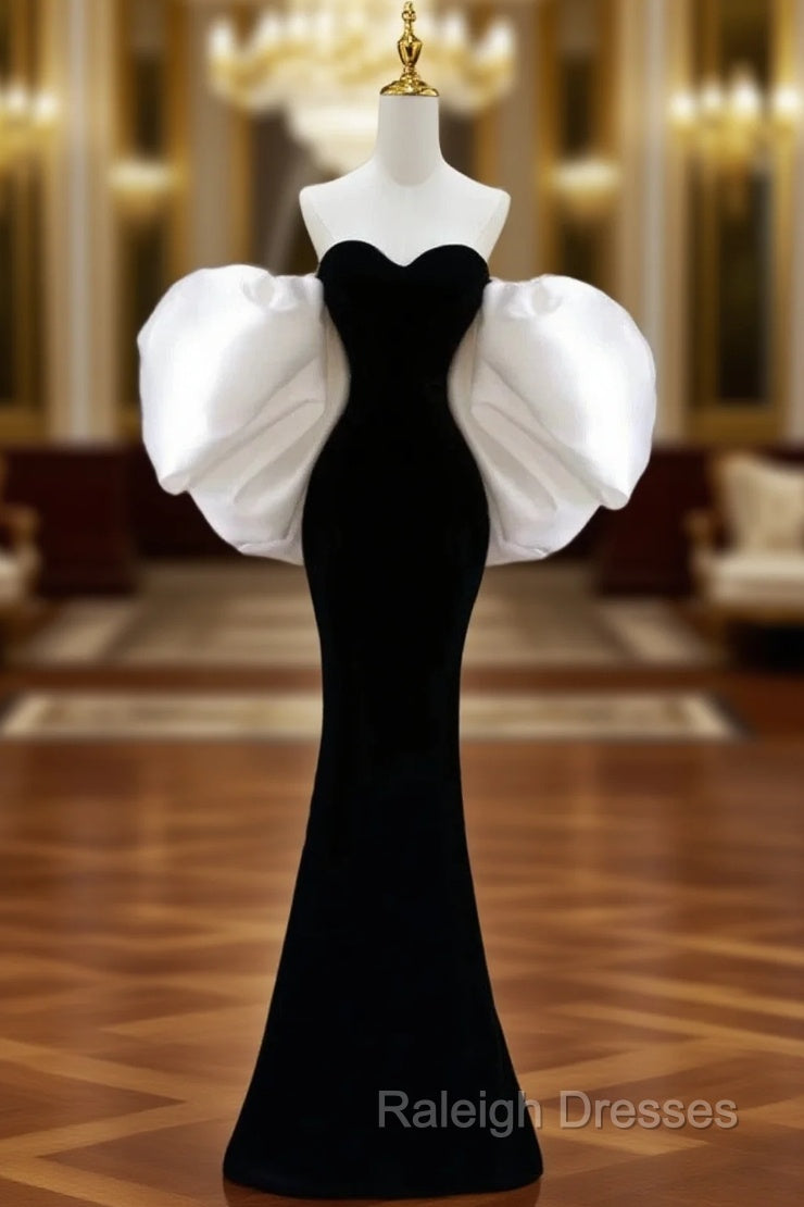 Gorgeous Sheath Off The Shoulder Black Velvet Evening Dress Prom Dresses Birthday Outfits