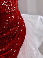 Gorgeous Sheath Off The Shoulder Sequin Red Evening Dress Prom Dresses Birthday Outfits