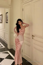 Gorgeous Sheath Spaghetti Straps Sleeveless Pink Date Night Dress Prom Dresses Birthday Outfit