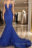 Gorgeous Spaghetti Straps Beads Appliques Prom Dresses Elegant Alluring Chic V-neck Fit and Flare Evening Gowns