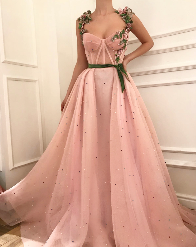 Gorgeous Unique Prom Dress A-Line Prom Dresses Tulle Prom Dresses