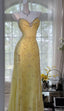 Gorgeous Butter Yellow Spaghetti Straps A-Line Tulle Beaded Prom Dress Long Backless Prom Gown