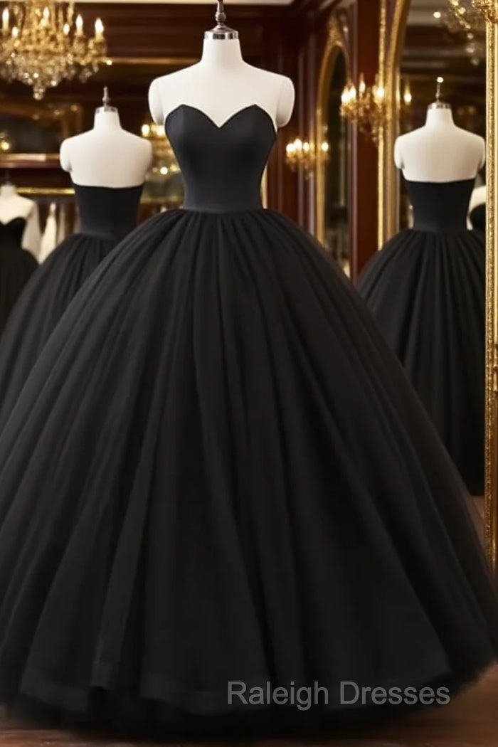 Gothic Black Strapless Quinceanera Dress Ball Gown Main image