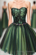 Stylish Tulle Lace Short Prom Dress, Cute Evening Dress