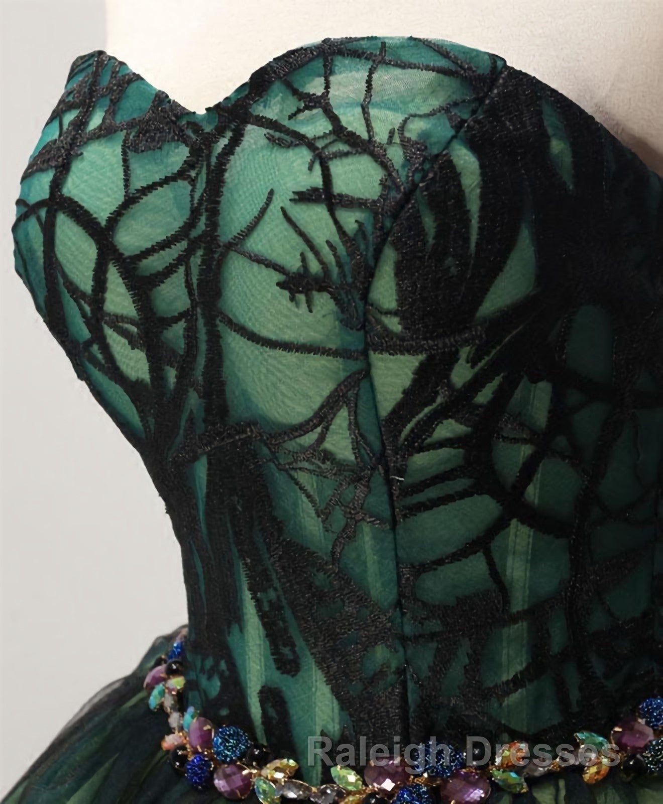 Stylish Tulle Lace Short Prom Dress, Cute Evening Dress Secondary image