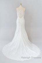 Graceful Illusion Appliques Mermaid Wedding Dresses