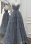 Gray Prom Dresses A-Line Prom Dresses
