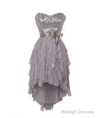 Gray Sweetheart Sequin Short Prom Dresses Bridesmaid Dresses