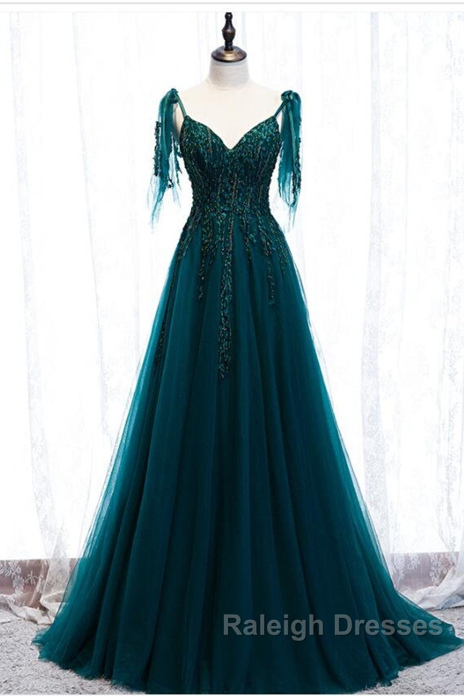 Green Formal Dress Prom Dresses Handmade Womens Prom Wedding Party Dress Secondary image