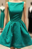 green homecoming dress short prom dresses