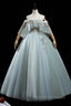 Green Lace Long A Line Off the Shoulder Prom Dresseses