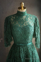 Green Lace Short Prom Dresses Green Lace Homecoming Dresses