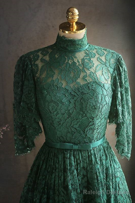 Green Lace Short Prom Dresses Green Lace Homecoming Dresses