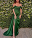 Green Fashion Satin Long Prom Dress Evening Dress Graduation Dress