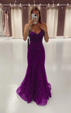 Green Long Mermaid Prom Dress Prom Gown