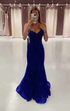 Green Long Mermaid Prom Dress Prom Gown