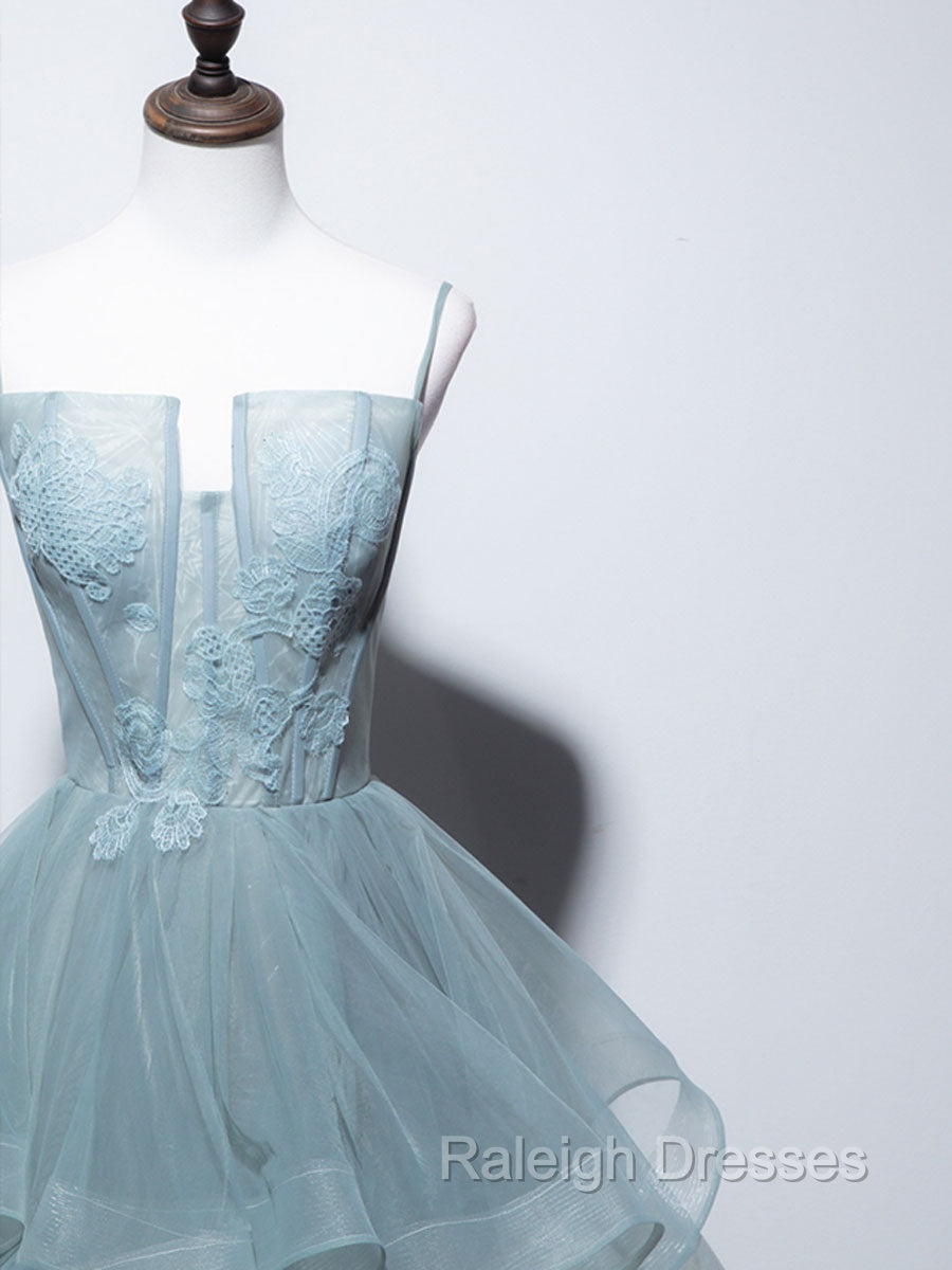 Green Long Prom Dresses, Green Formal Graduation Dresses With Lace Secondary image