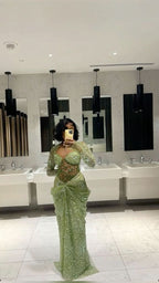 Green Prom Dress Long Mermaid Prom Dresses