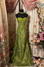 Green Mermaid Long Prom Dresses Long Prom Gown