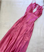 Green Mermaid V Neck Appliques Satin Open Back Prom Dresses Long Outfits