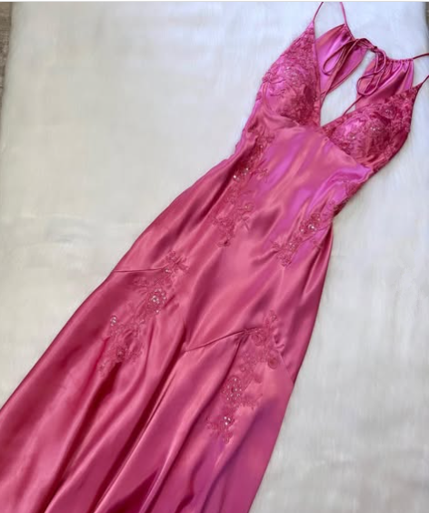 Green Mermaid V Neck Appliques Satin Open Back Prom Dresses Long Outfits