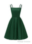 Green Satin Scoop Short Homecoming Dress, Satin Straps Lace-up Short Prom Dress