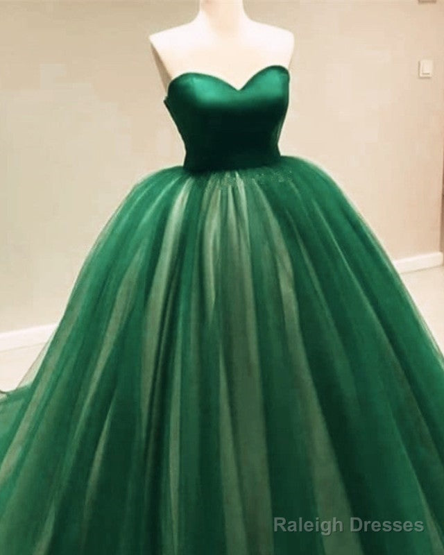 Green Sweetheart Corset Ball Gown Tulle Dresses Secondary image