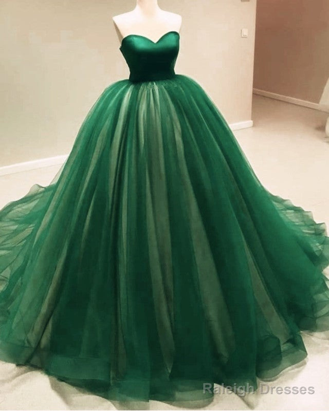 Green Sweetheart Corset Ball Gown Tulle Dresses Main image