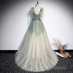 Green Tulle Long Prom Dress Evening Dress Evening Dress