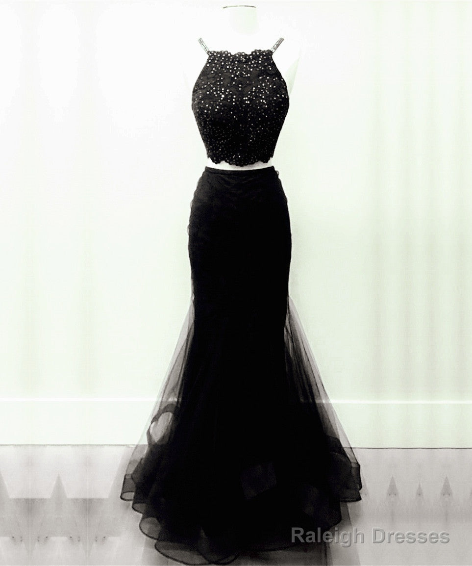 Green Two Piece Prom Dress Mermaid Applique Ruffles Secondary image