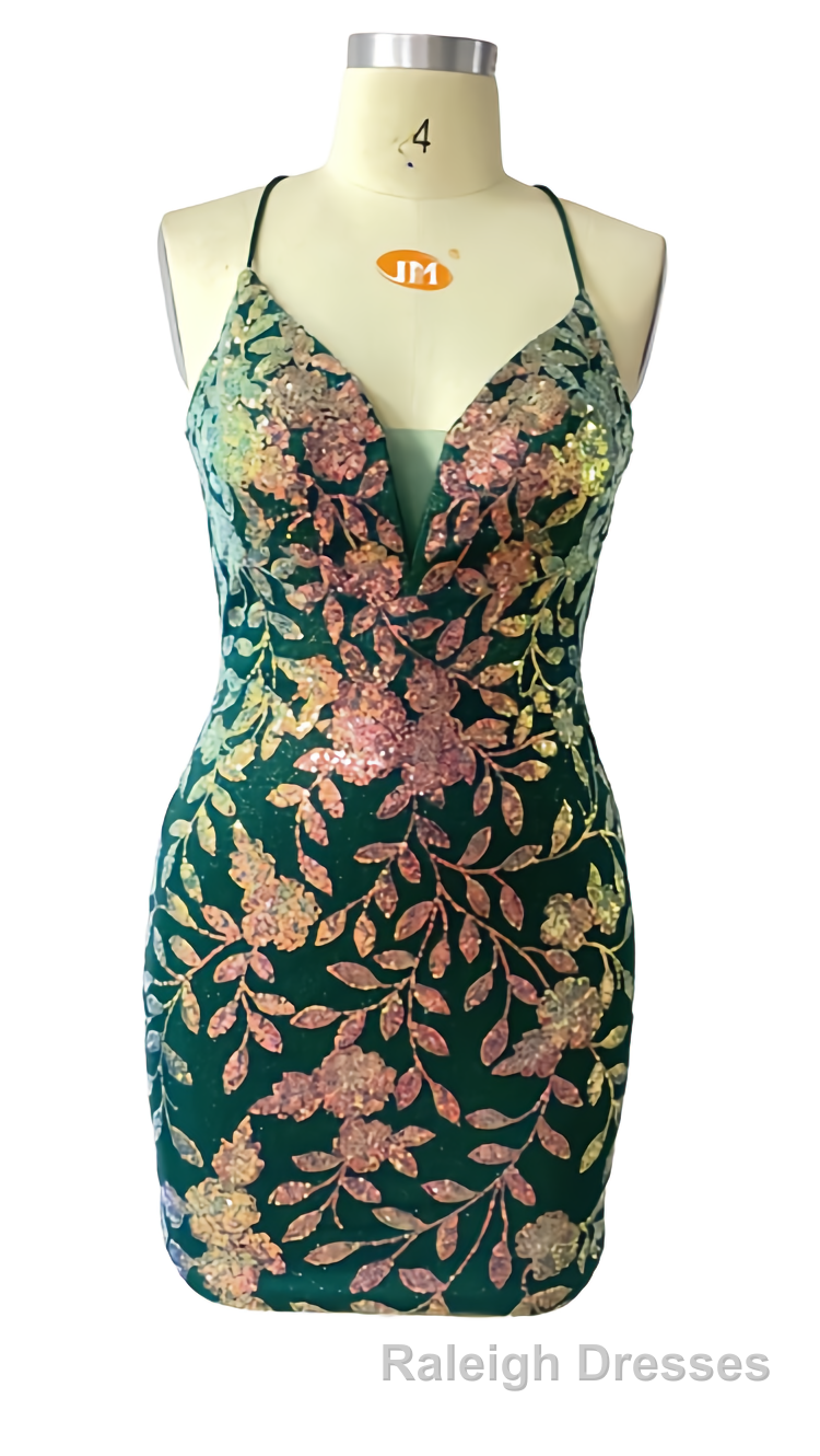 Cute Bodycon V Neck Blue Lace Homecoming Dresses