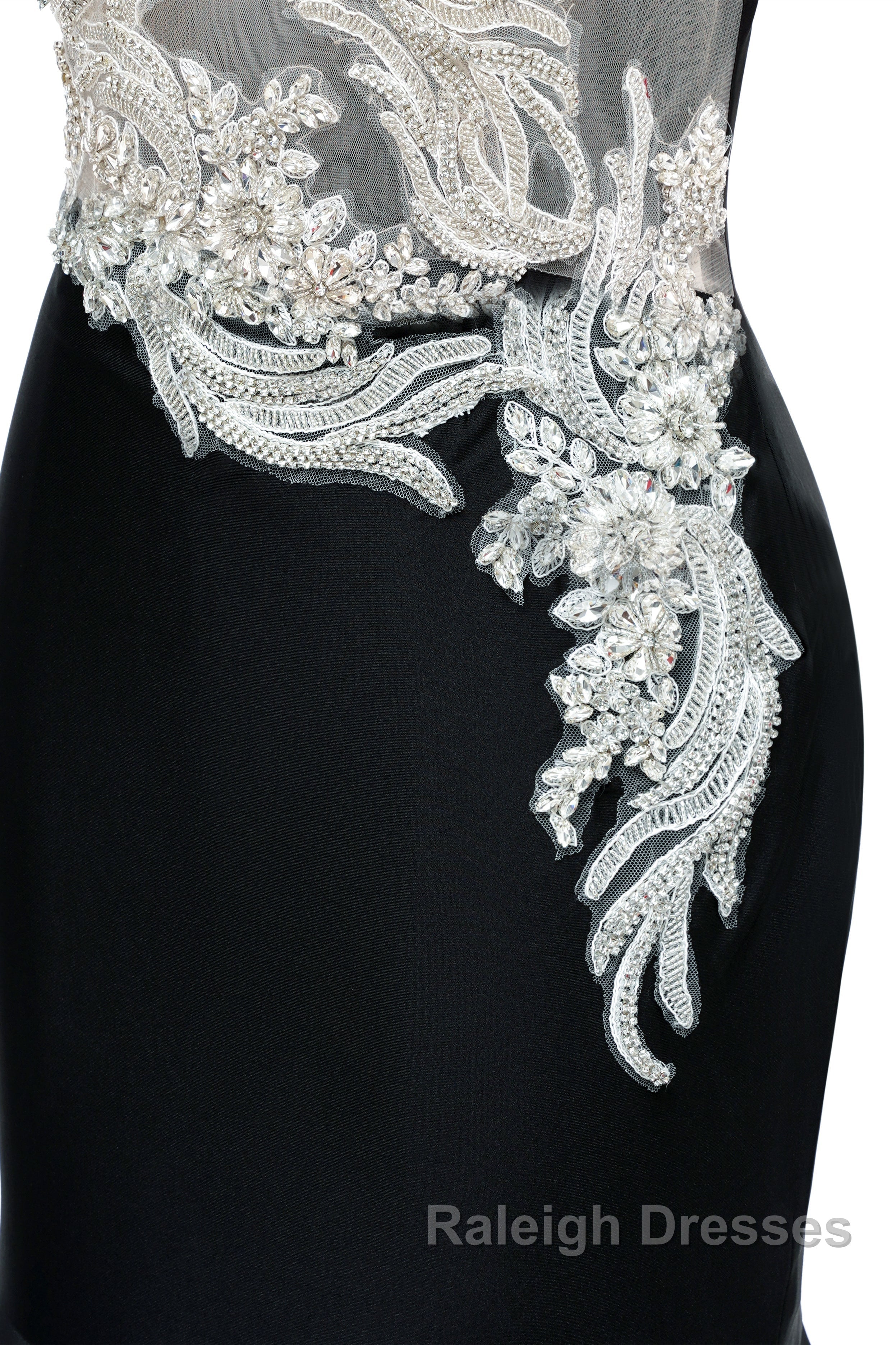 Portrait Trumpet Sweep Train Sleeveless Beading Evening Dress