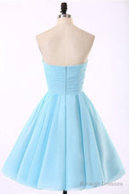 High Quality Chiffon Light Blue Homecoming Dresses