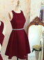 Homecoming Dresses Burgundy Prom Dress Short