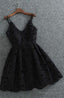Homecoming Dresses Lace Short V Neck Aline