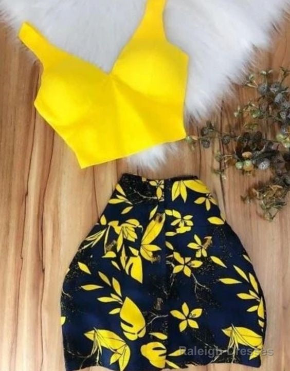 Homecoming Dress Yellow Short Prom Dresses Main image
