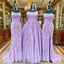Hot Lace Violet Purple Lace Prom Dresses Sleeveless Long School Dance Dress