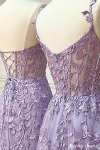 Hot Violet Purple Lace Prom Dress Long Cheap Uk Prom Dresses