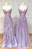 Hot Violet Purple Lace Prom Dress Long Cheap Uk Prom Dresses